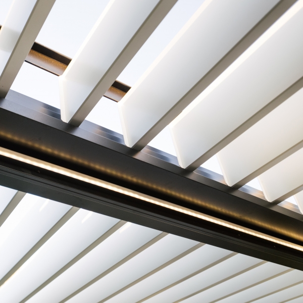 Bask Louvre Roofs LED lights in special channel hr SQ