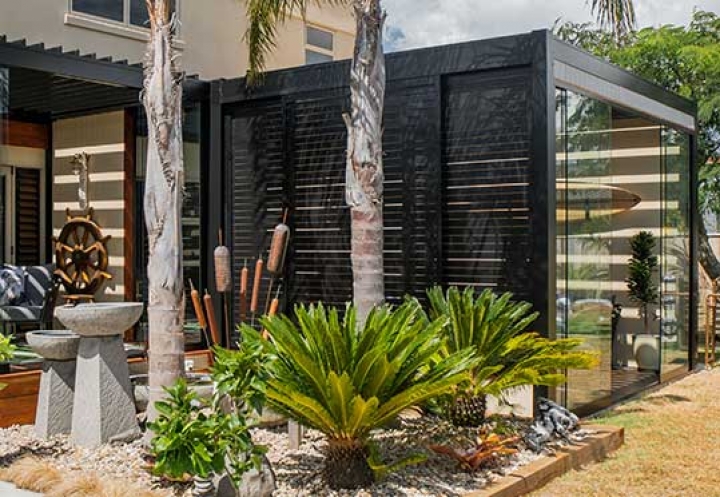 Bask Louvre Roofs with sliding Louvrelite Series 88 doors 11